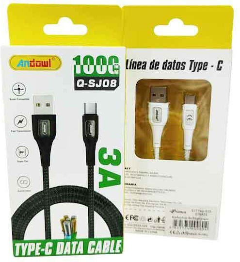 Andowl Qsj08 USB 2.0 Cable USB-C male - USB-A 1m Q-SJ08