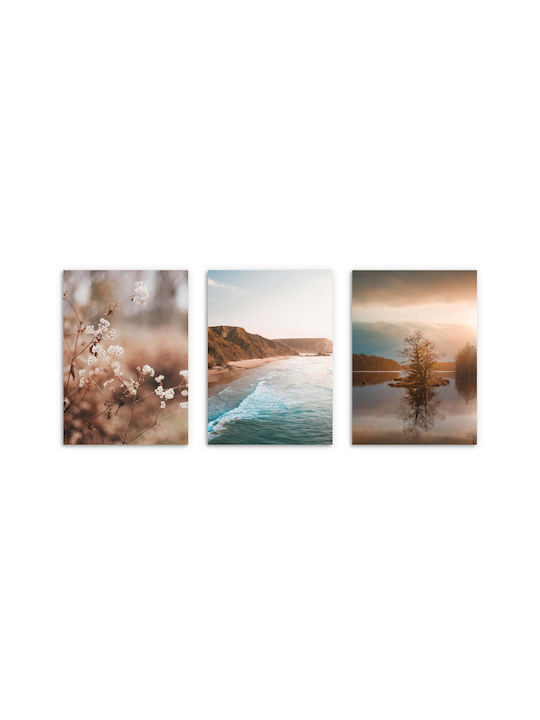 Wall Posters Living Room Boho Landscape Coast Lake 3x30x40