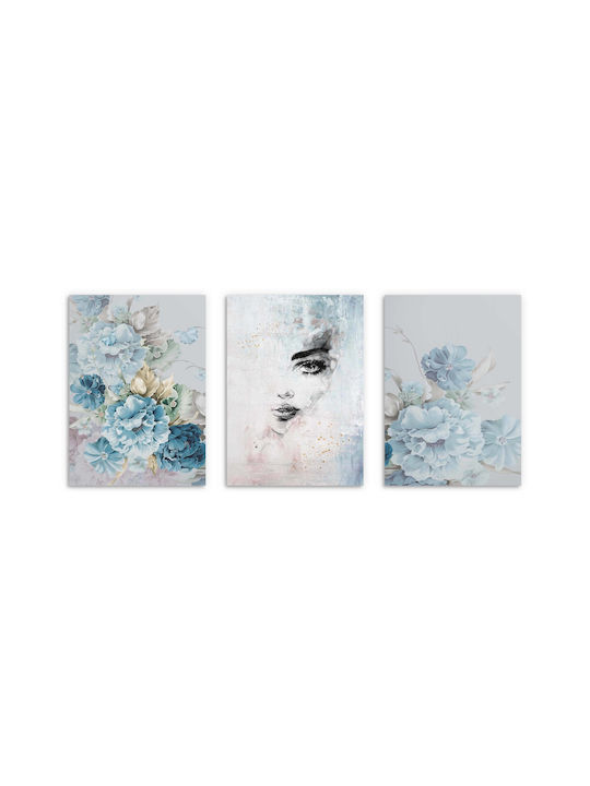 Three Wall Posters Room Decorations Flower Images 30x40