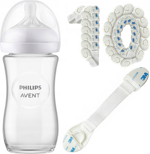 Philips Avent Baby Bottles Scy933/01 + Drawer Lock Safety Set 10 Pieces