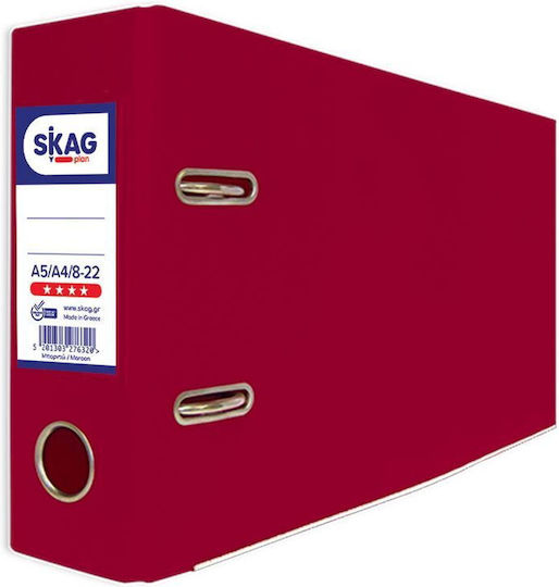 Skag Binder 8/20 Plastic Paper A5 Mechanism Bordeaux 213677