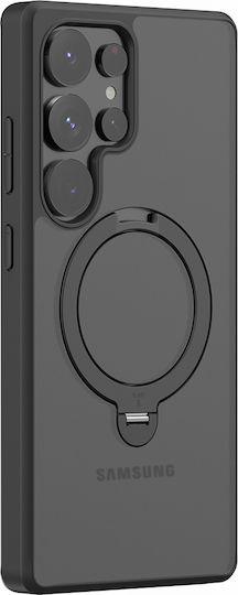 Torras Ostand Back Cover Silicone Black (Galaxy S25 Ultra)