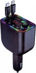 FM трансмитер с Bluetooth / Type-C / USB