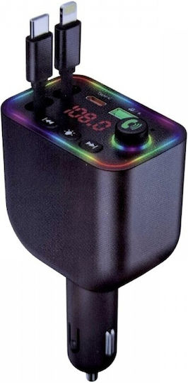 FM Car Transmitter with Bluetooth / Type-C / USB