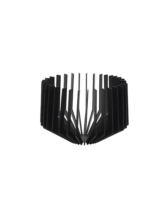 InTheBox Dekorative Schüssel Metall Schwarz 27x27x12.5cm 1Stück
