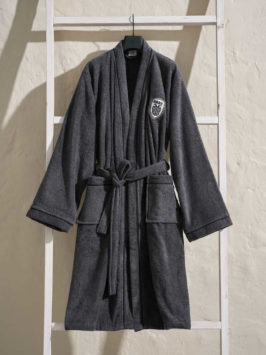 Vesta Home Paok Μπουρνούζι με Γιακά Γκρι