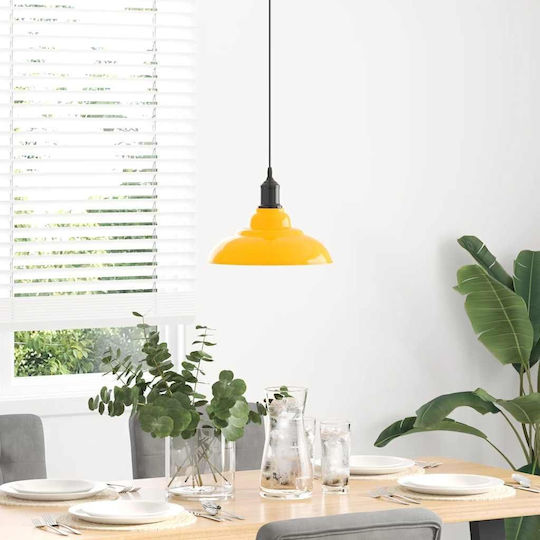 vidaXL Yellow Pendant Ceiling Light 31x31cm