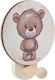 Wooden Bear Hanger 11x9x5cm Nb506 Nv-1000506