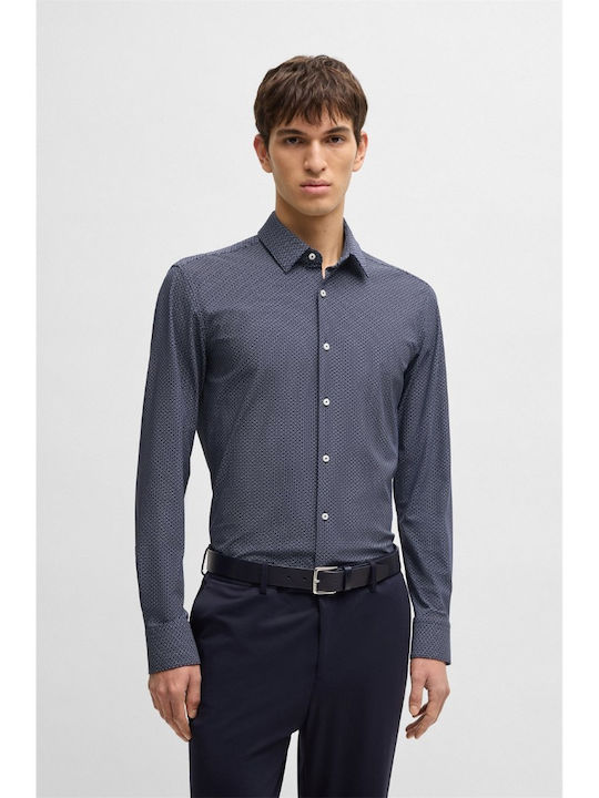 Cu mânecă lungă Cămașă Dark Blue