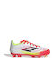 F50 Messi League Kids Molded Soccer Shoes Cloud White / Core Black / Solar Yellow