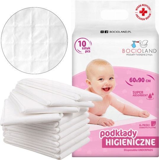 Bocioland Wasserdichte Burp Tücher Einwegartikel 60x90cm 10 Stück