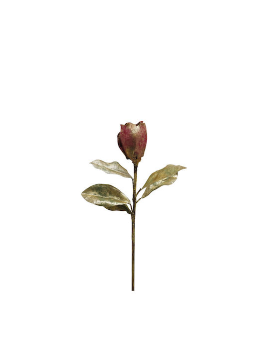 Magnolie Künstlich Stoff PVC Burgunder Gold Grün 58 Set mit 12 Stück 030777 Stoff PVC