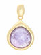 Prince Silvero Tear Charm Made of Gold Plated Silver Purple