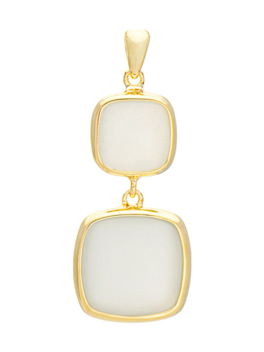 Prince Silvero Charm με Πέτρες με Πέτρες από Επιχρυσωμένο Ασήμι