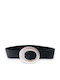 Wide Elastic Women's Belt Black