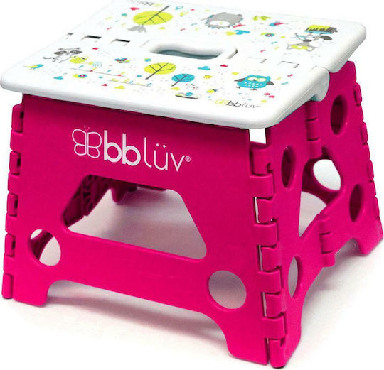 Bbluv Single Folding Bathroom Step Stool Pink B0114-p