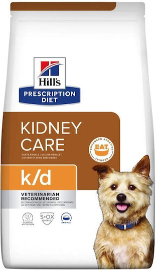 Hill's Prescription Diet Kidney Care K/D 9kg Dry Food for Adult Dogs with Chicken and Rice