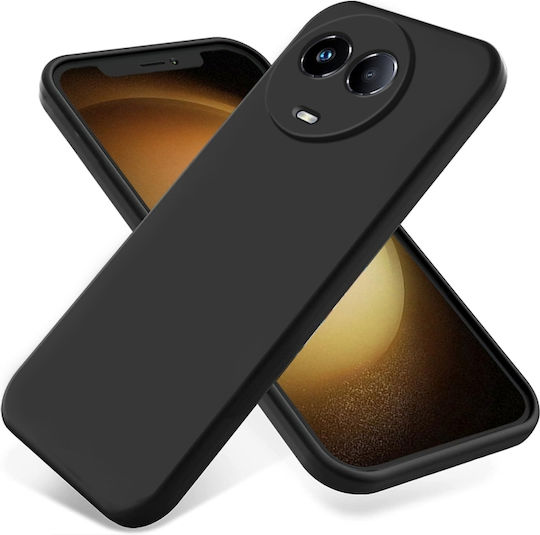 5g Pure Color Течна Задна корица Силикон Черен (Realme C67 )