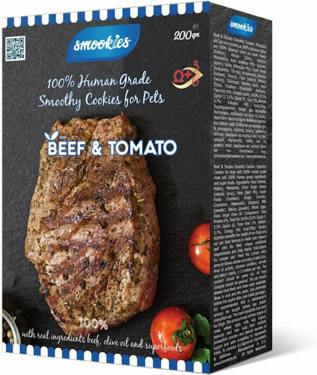 Smookies Biscuit Dog with Beef, Meat, Potatoes, Honey, Fruits, Strawberry, Mlik, Egg and Olive Oil 200gr