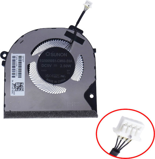 Laptop CPU Cooling Fan HP Envy X360 15z-fh 15-fe 15t-fe 15-fh 15-fh0013dx 15-fe0013dx Tpn-c165 N47948-001 Dc280015ts0 Dc280015ss0 Dc2800144f0 4pin Code 81369
