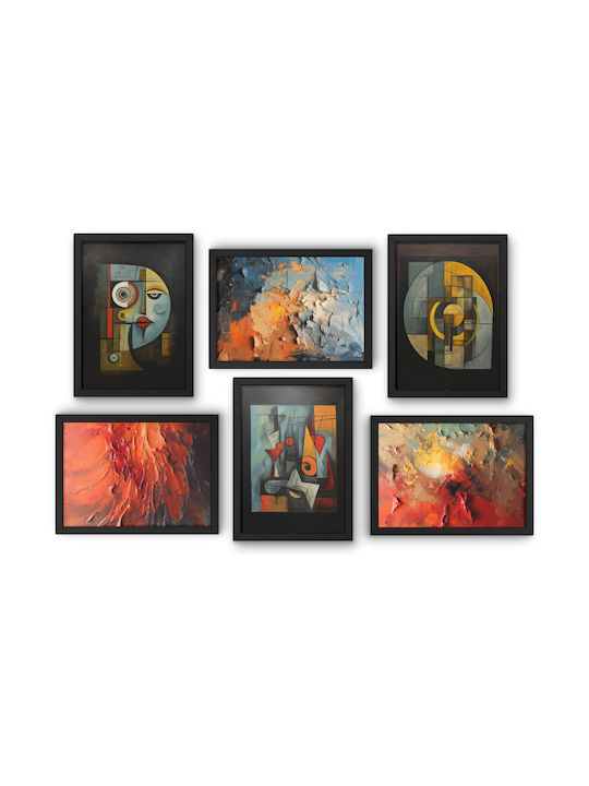 Set Decorative Art Posters Frames Unframed Printed On Photographic Paper Design Su