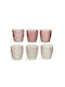Beauty Home Glas Wasser / Cocktail/Trinken aus Glas in Rosa Farbe