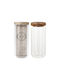 Excellent Houseware Βάζο Γενικής Χρήσης με Καπάκι Γυάλινο Διάφανο 1000ml