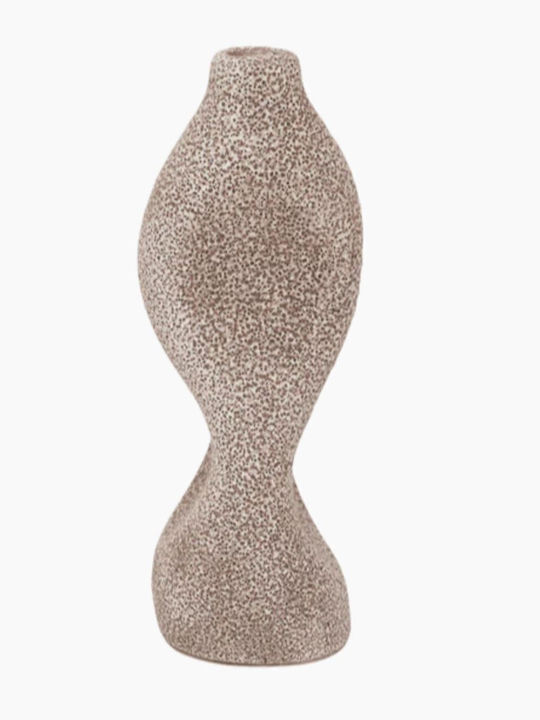 Urban Nature Culture Amsterdam Candle Holder Ceramic in Beige Color 10x27x10cm 1pcs