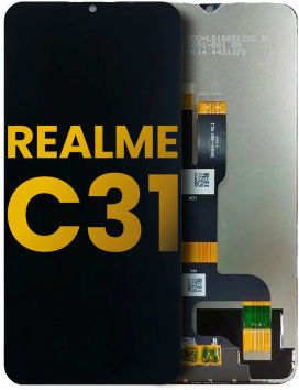 Screen Lcd + with Touch Mechanism and Frame for Realme C31 (Black)
