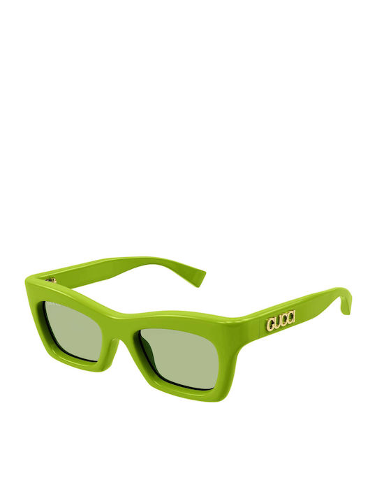 Gucci Women's Sunglasses with Green Plastic Fra...