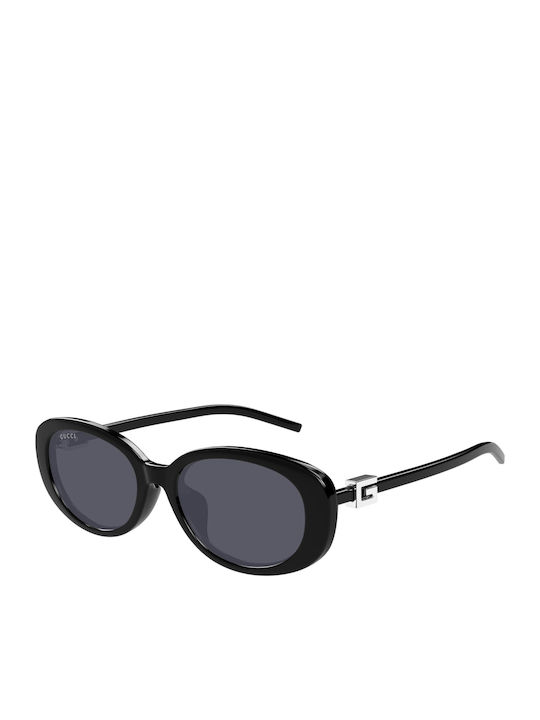 Gucci Women Sunglasses With Black Horn-Rimmed Frame And Grey Lens GG1684SA 001