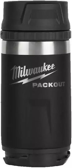Milwaukee Packout Glass Thermos Stainless Steel 335ml Black