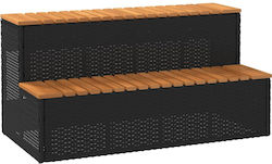 vidaXL Poolzubehör 100x50x50.5cm Schwarz