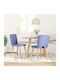 Dining Room Fabric Chair Blue 45x54x86cm 2pcs