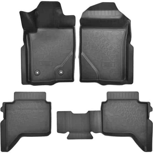 Σετ Μπροστινά και Πίσω Πατάκια 4τμχ για Ford Ranger Μαύρα