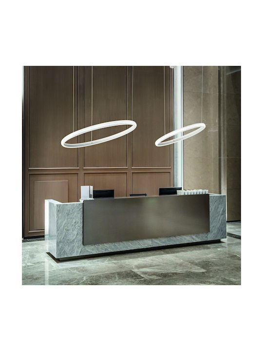 Ideal Lux Pendant Light Pink with Crystals 80x80x222cm