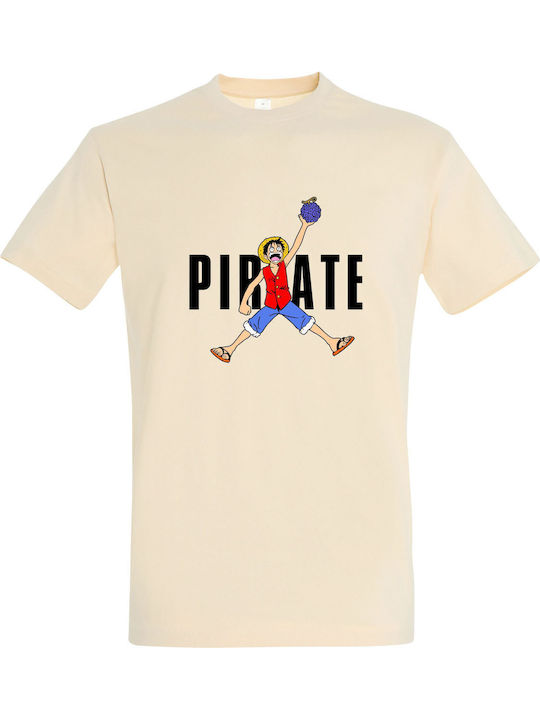 T-Shirt Unisex "Air Pirate One Piece Luffy" Creme