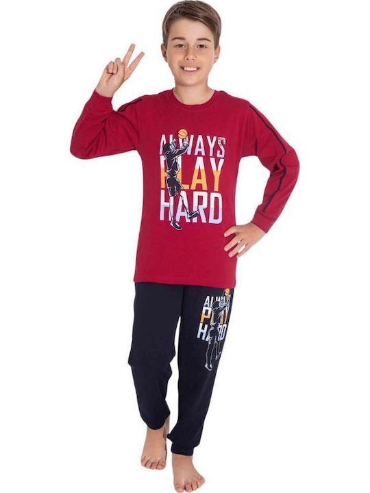 Tarik Pijama pentru copii De iarnă burgundy