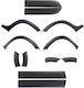 Idealstore Set 12 Protectoare pentru Uși Dacia Duster I 2010-2017 Fabricate din Plastic ABS de Înaltă Calitate Premium