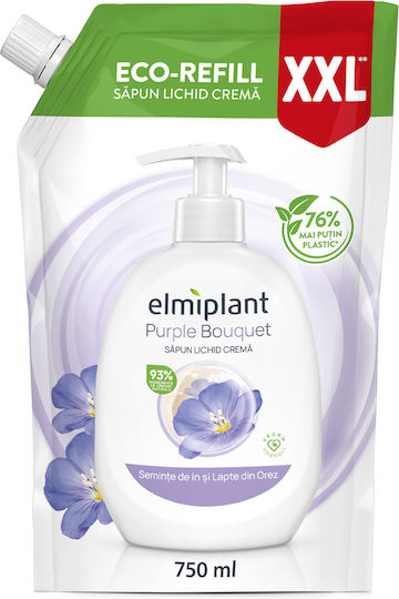 Elmiplant Elmiplant Nachfüllung Leinsamen Und Reismilch Schaumbad Mit AHA Für Peeling 750ml