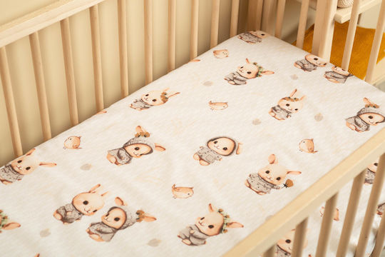 Sensillo Baby Sheet Crib Cotton 60x120cm