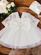 Children's Dress Short Sleeve Lace White