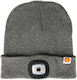Căciulă Beanie Shell Cy5300350 Lumină Led Acrilic Poliester 20x21cm Gri 4 Led Etichetă Țesută Logo Personalizat Cy5300350