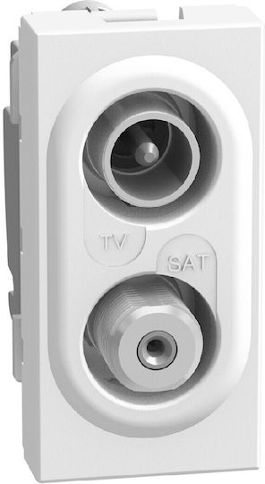TV Sat Socket Single 1 Element White Light Now