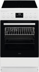 AEG Ελεύθερη με Κεραμικές Εστίες Λευκή CCB56491BW AEG Ελεύθερη με Κεραμικές Εστίες Λευκή CCB56491BW