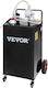 Vevor 30 Gallon Fuel Caddy Gas Storage Tank & 4 Wheels Manual Transfer Pump Fuel Tank Diesel Cars Lawn Mowers ATVs Boats More Black