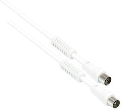 Good Connections Καλώδιο Κεραίας Coax male - Coax female Λευκό 2m 1τμχ
