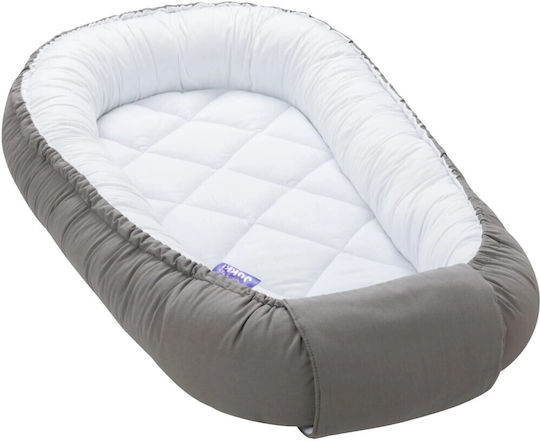 Jukki Βρεφικό Μαξιλάρι Φωλιά Pastel White, Grey 55x100εκ.