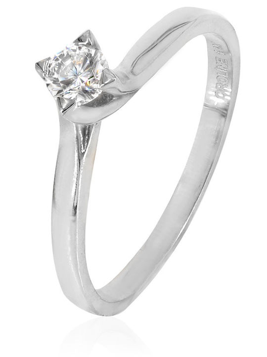 Tasoulis Schmuckkollektion Einzelner Stein aus Weißgold 14K Tasoulis Schmuckkollektion Einzelner Stein aus Weißgold 14K
