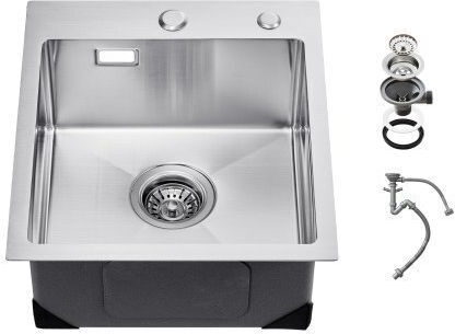 Vevor QRSSCTSPDC40TOW17V0 Drop-In Inox Μ45xΠ40cm Silver Vevor QRSSCTSPDC40TOW17V0 Drop-In Inox Μ45xΠ40cm Silver
